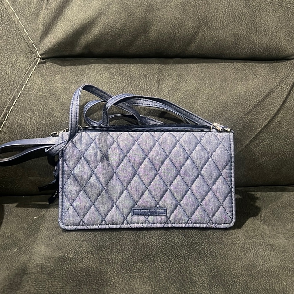 Vera Bradley denim 8x4.5 crossbody wallet